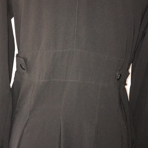 ORGANIC TIME BLACK FEM RUFFLE FRONT MAXI DRESS - Picture 6 of 8